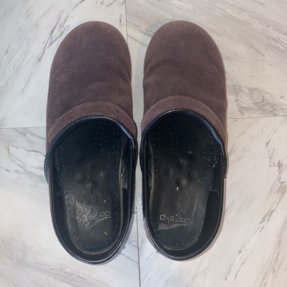 Dansko Brown Suede Leather Clogs Size 42 / 12 - Picture 7 of 15